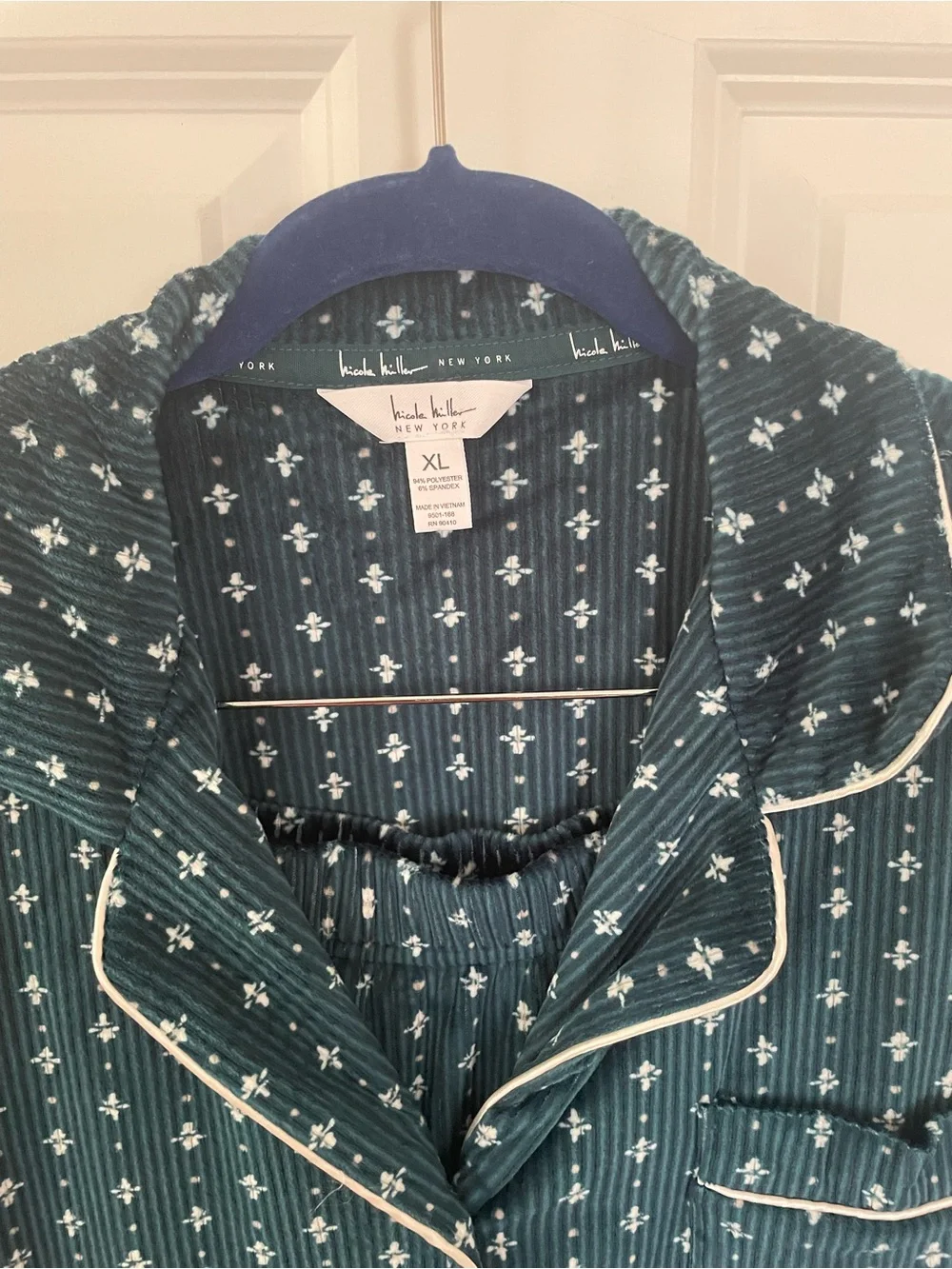 Nicole Miller Teal Printed Women's Pajama Set